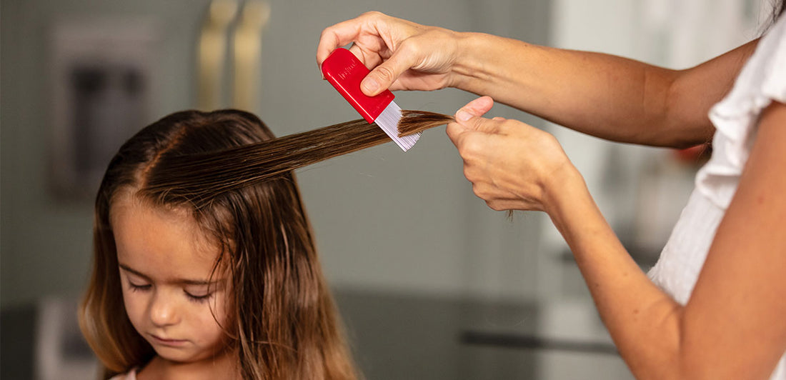 nit combing hair